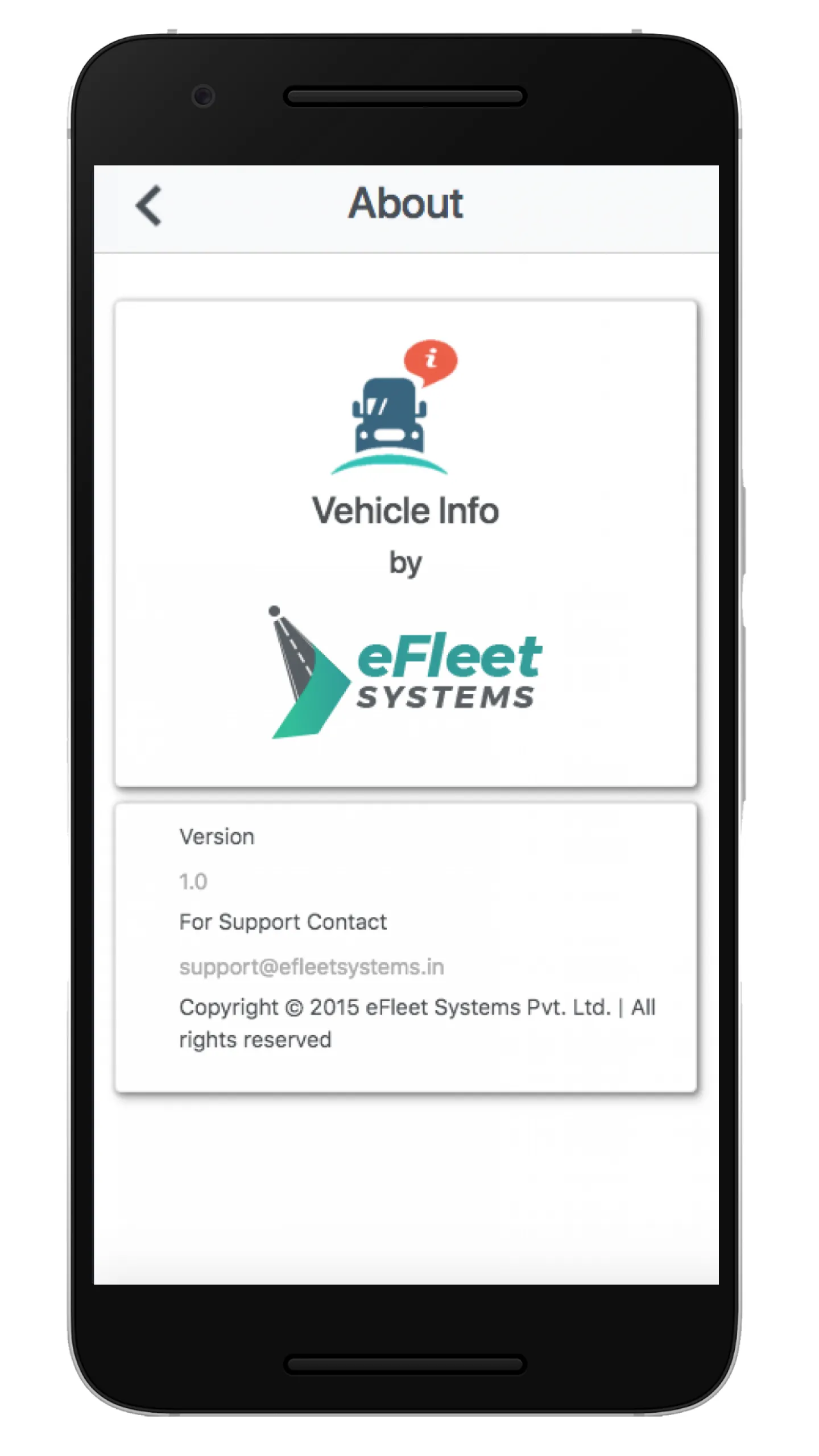 Vehicle Info (eFleet) | Indus Appstore | Screenshot