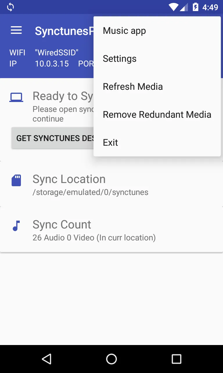 SynctunesX: iTunes to android | Indus Appstore | Screenshot