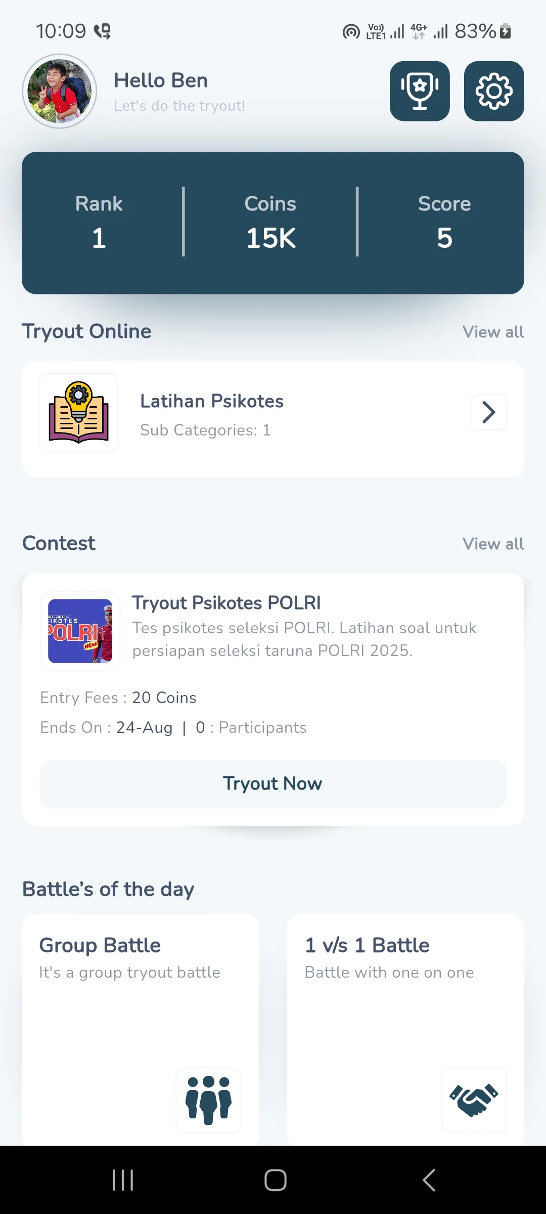 Tryout Psikotes | Indus Appstore | Screenshot