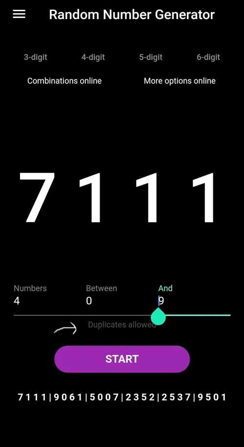 Random Number Generator | Indus Appstore | Screenshot