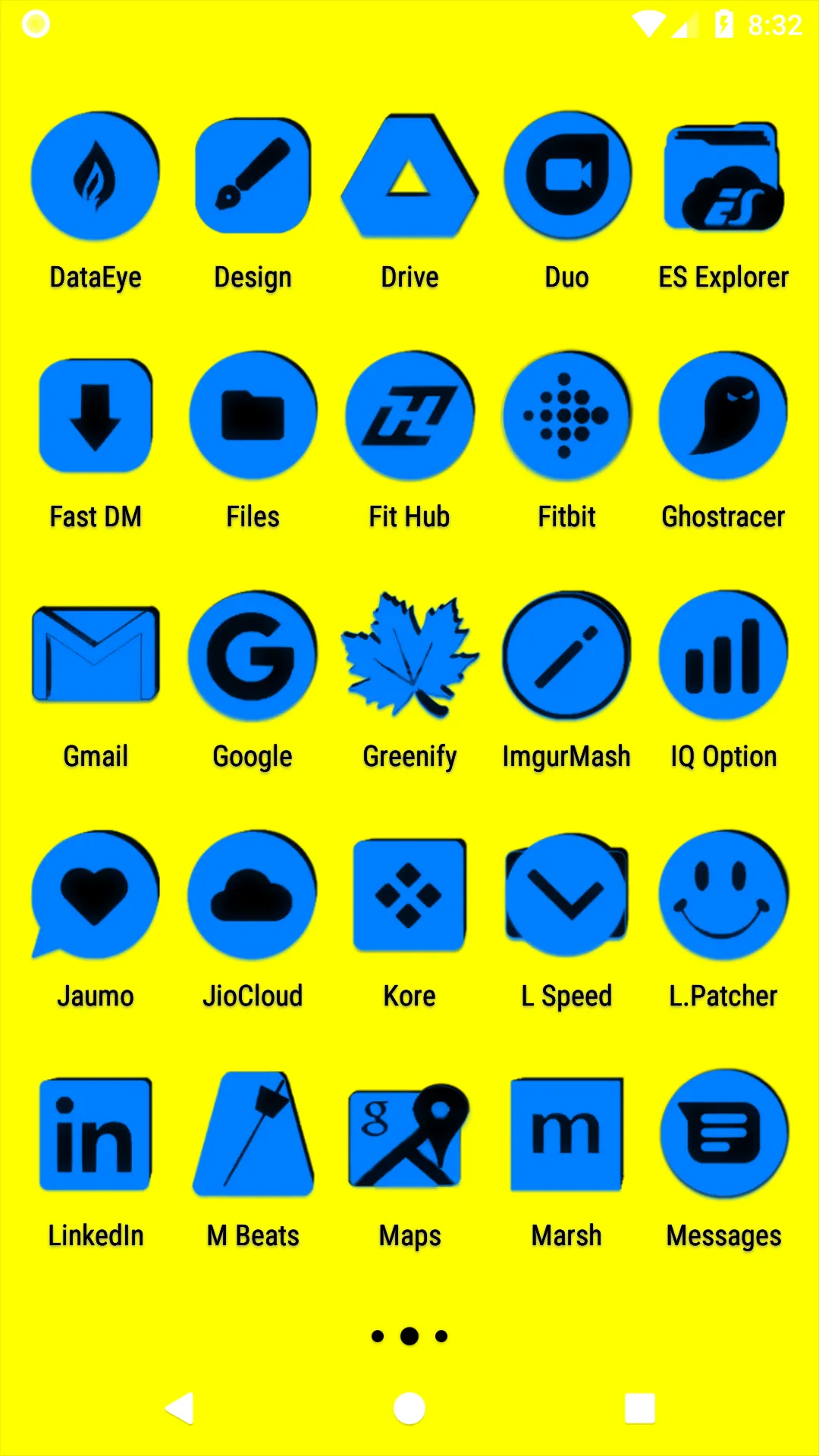 Blue and Black Icon Pack | Indus Appstore | Screenshot