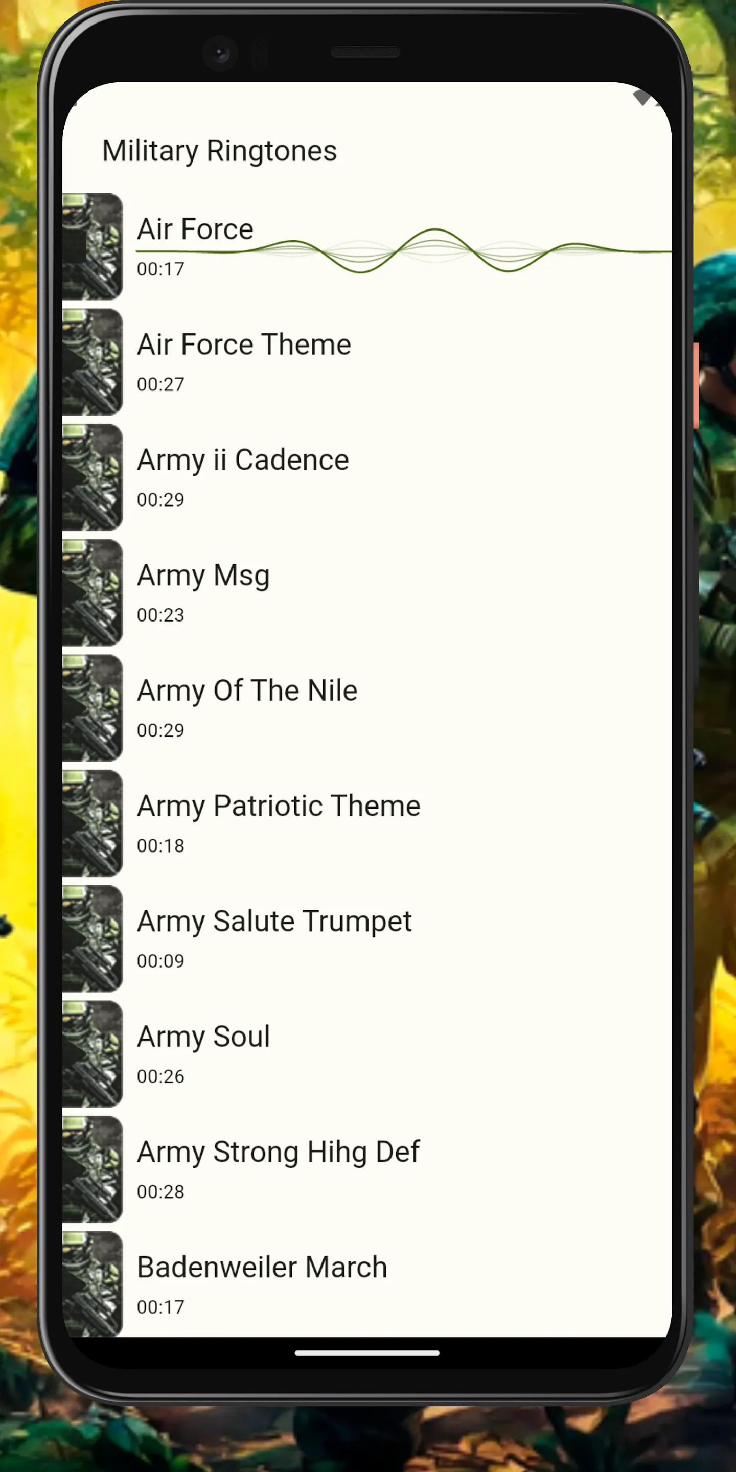 Military Ringtones | Indus Appstore | Screenshot