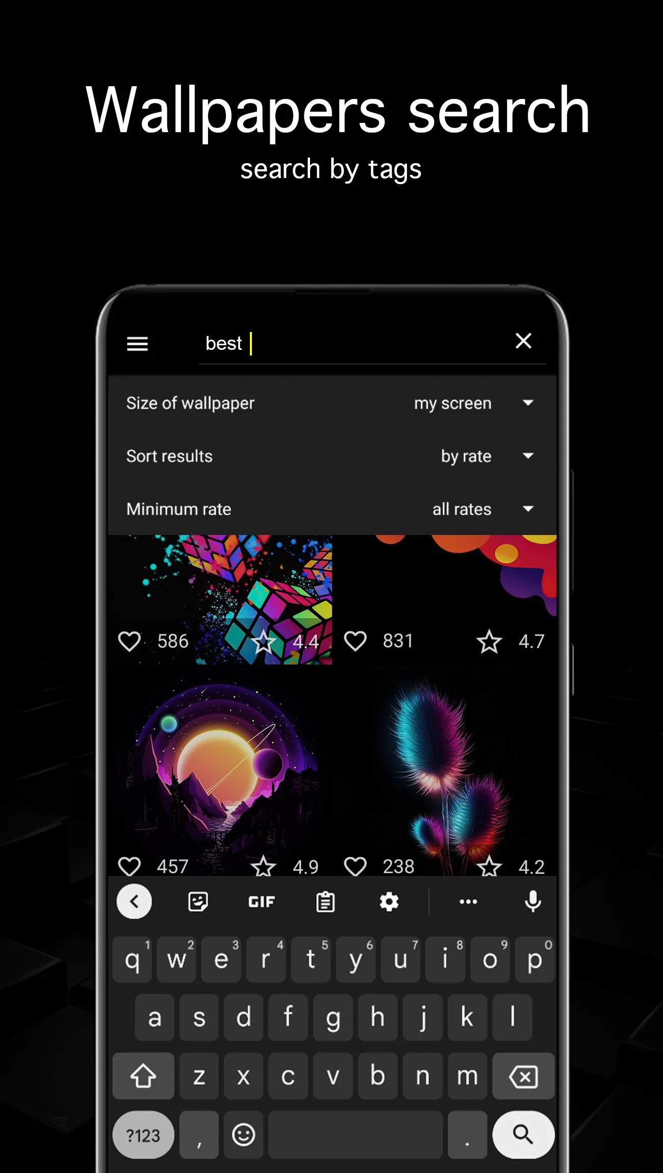 Black Wallpapers 4K (Dark) | Indus Appstore | Screenshot