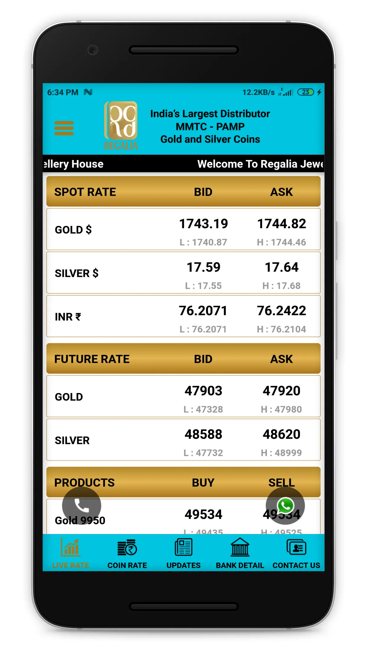 Regalia Bullion | Indus Appstore | Screenshot