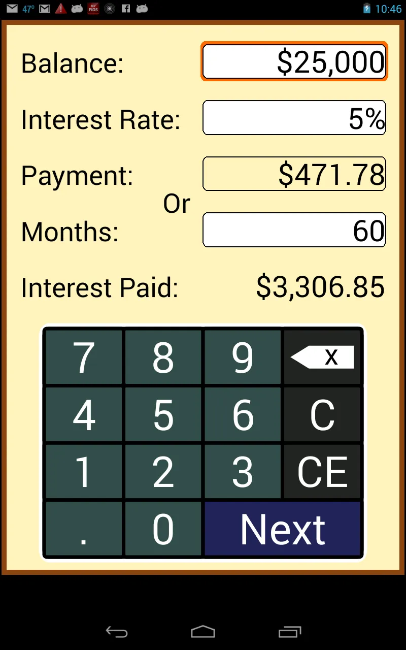 Payoff Calculator | Indus Appstore | Screenshot