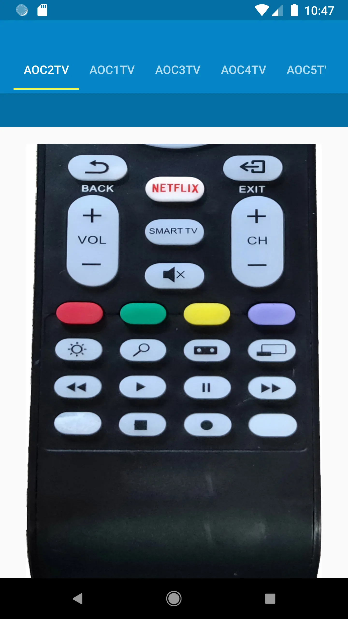 AOC TV Remote Control | Indus Appstore | Screenshot