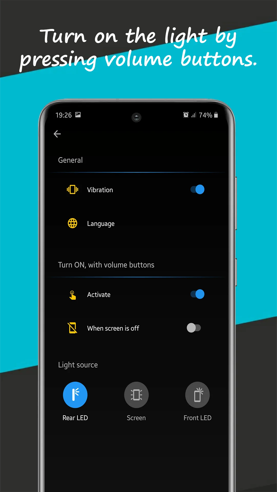 Flashlight: Volume button LED | Indus Appstore | Screenshot