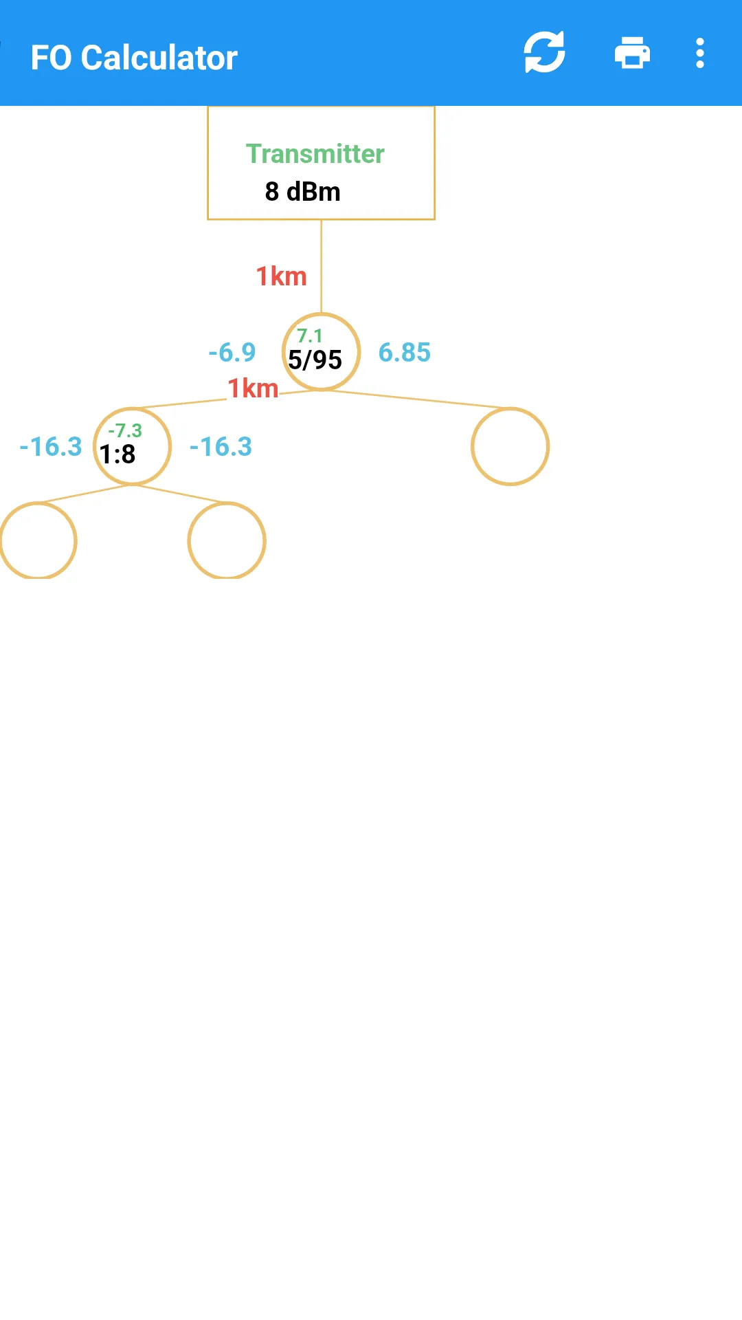 Fiber Optic Ratio Calculator | Indus Appstore | Screenshot