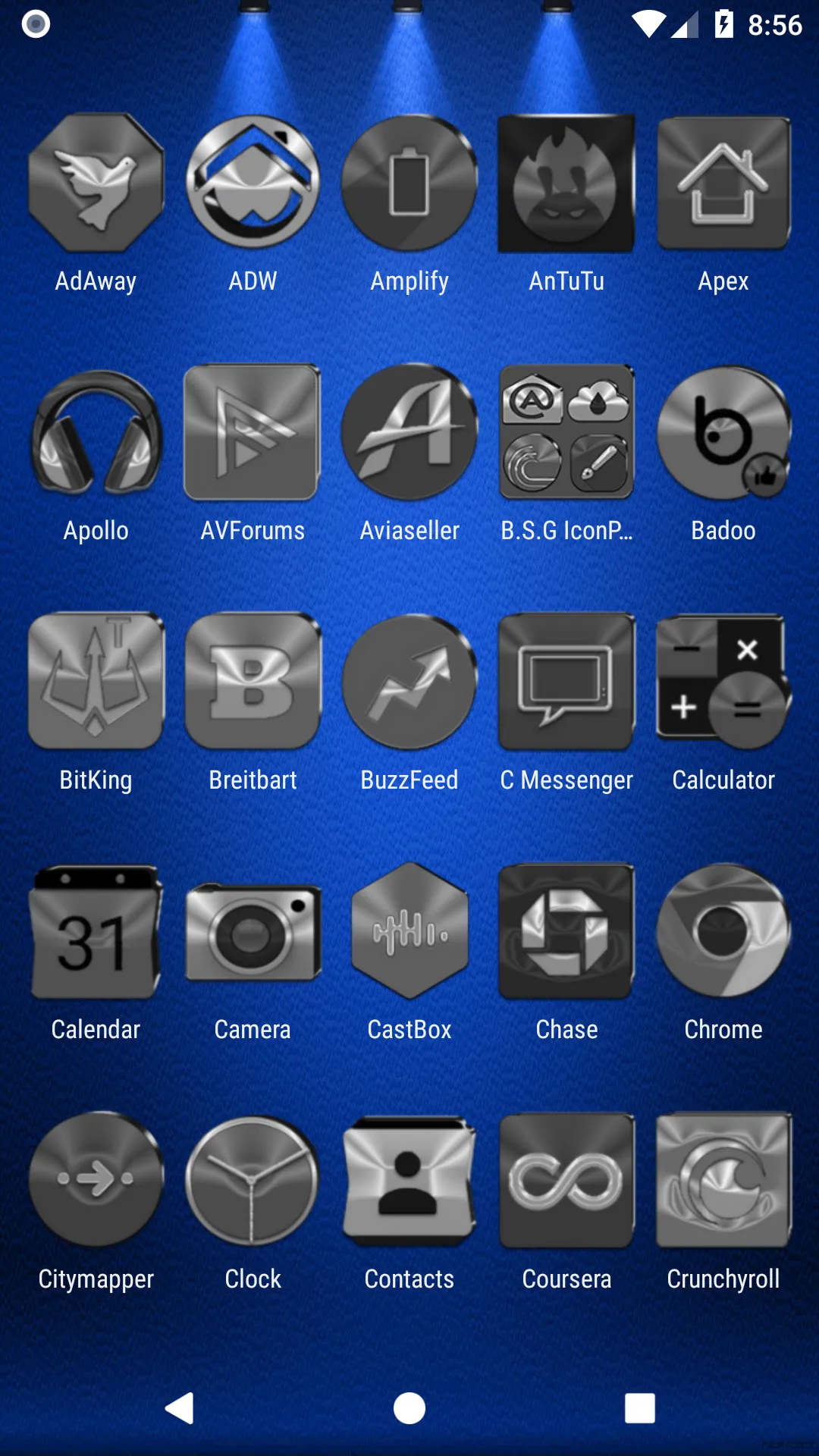 Black, Silver & Grey Icon Pack | Indus Appstore | Screenshot