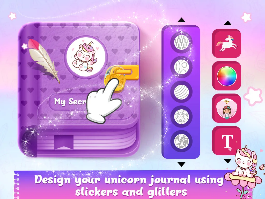 DIY Unicorn Girls Secret Diary | Indus Appstore | Screenshot