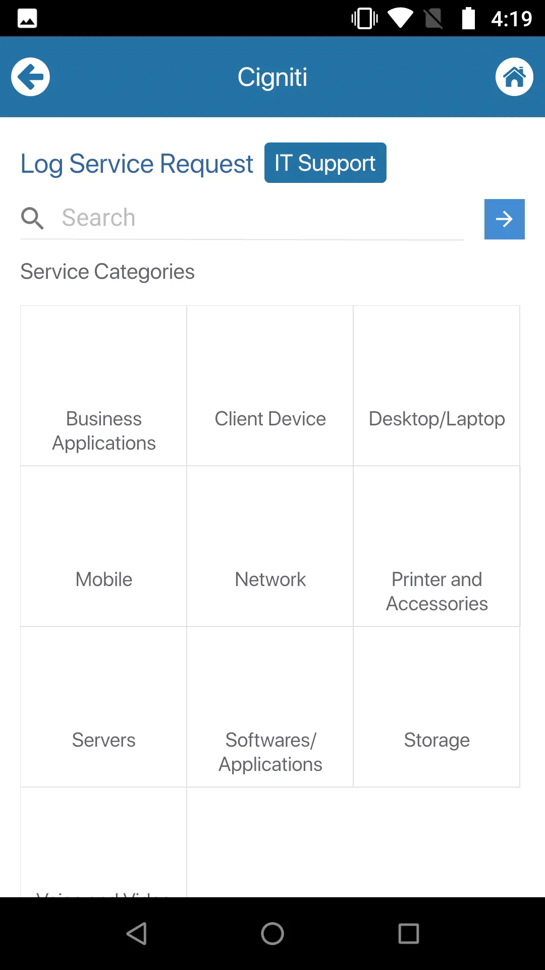 Cigniti IT Service Management | Indus Appstore | Screenshot