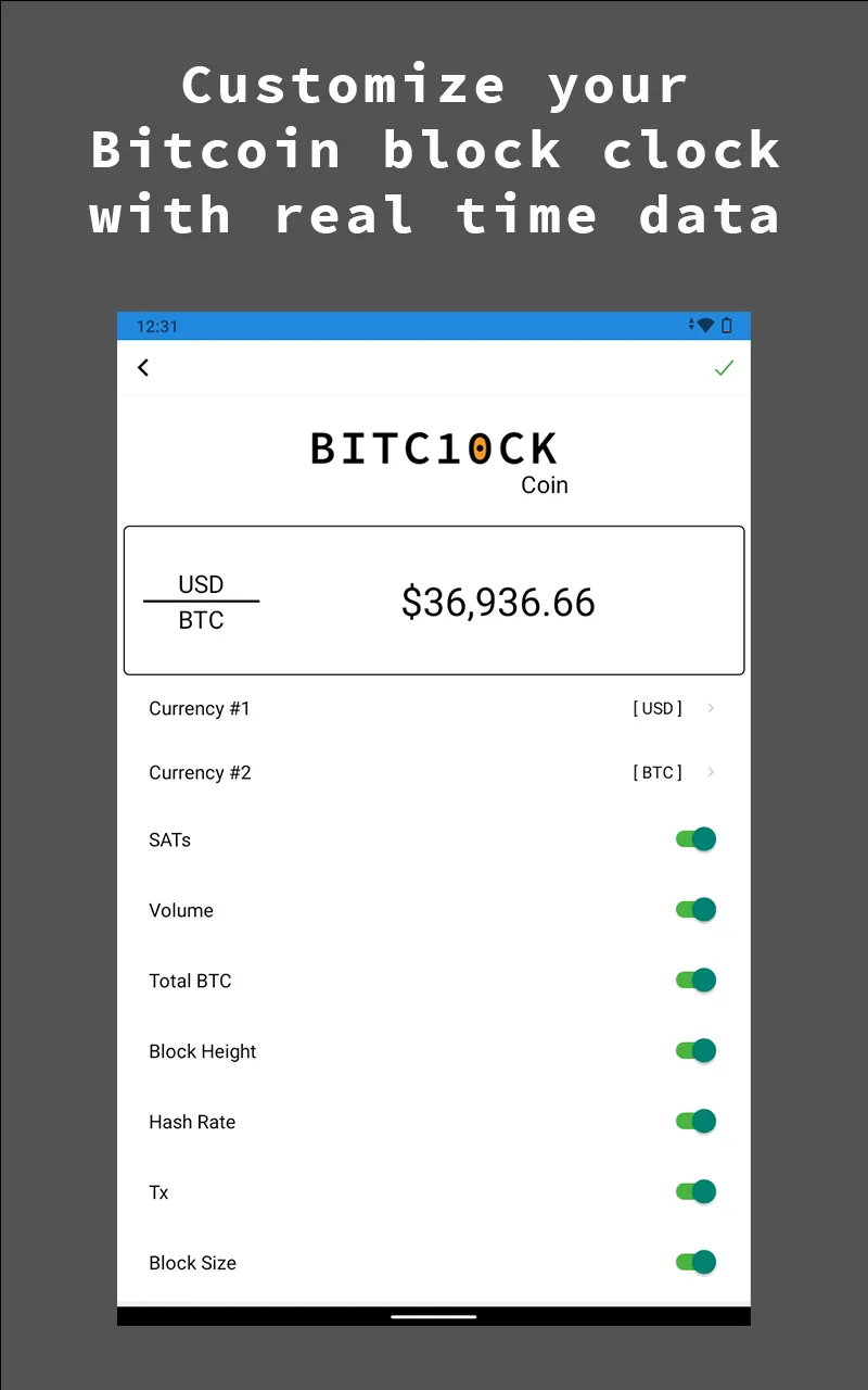 Bitcoin BlockClock App | Indus Appstore | Screenshot