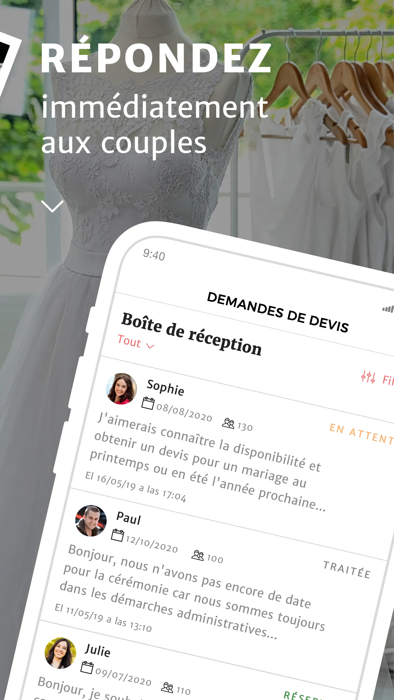 Mariages.net pour l'entreprise | Indus Appstore | Screenshot