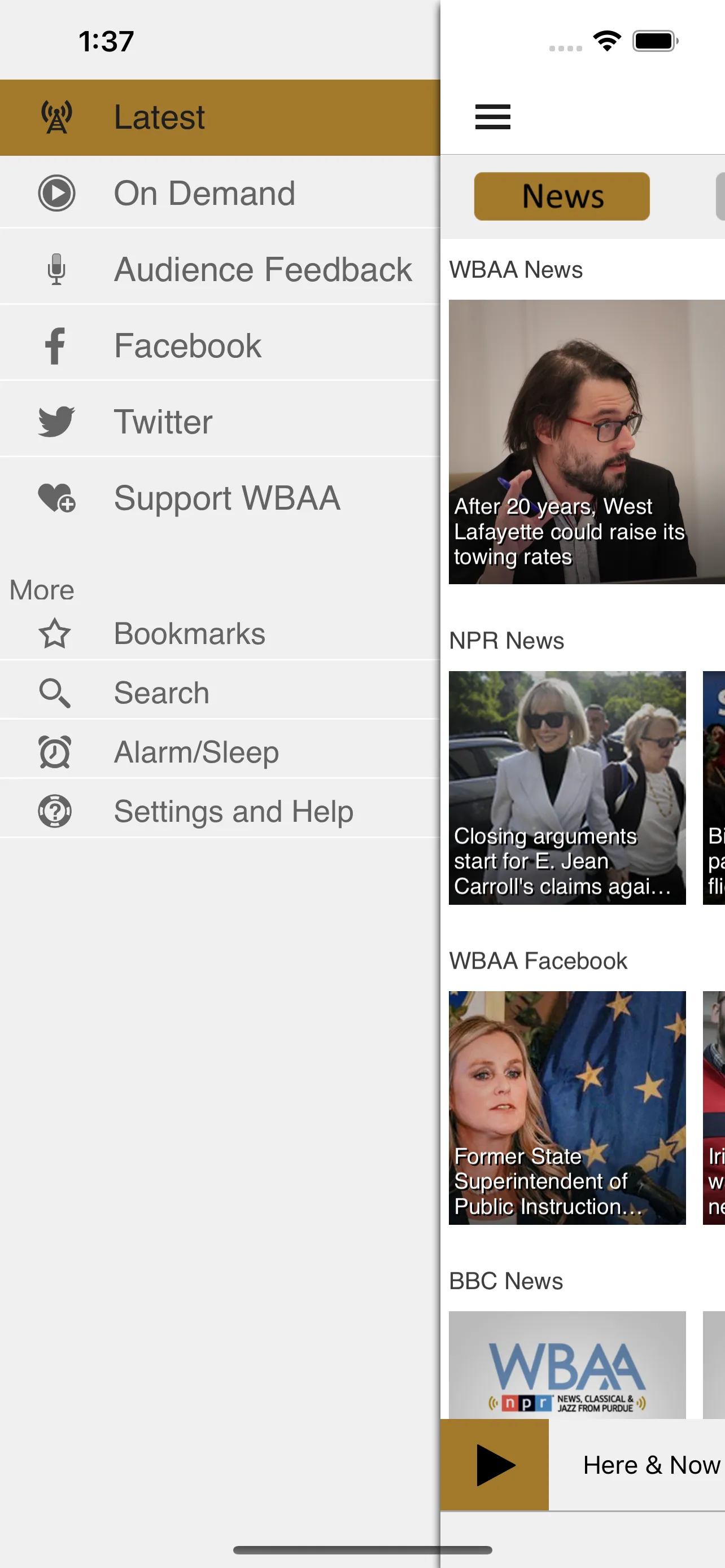 WBAA Public Radio App | Indus Appstore | Screenshot