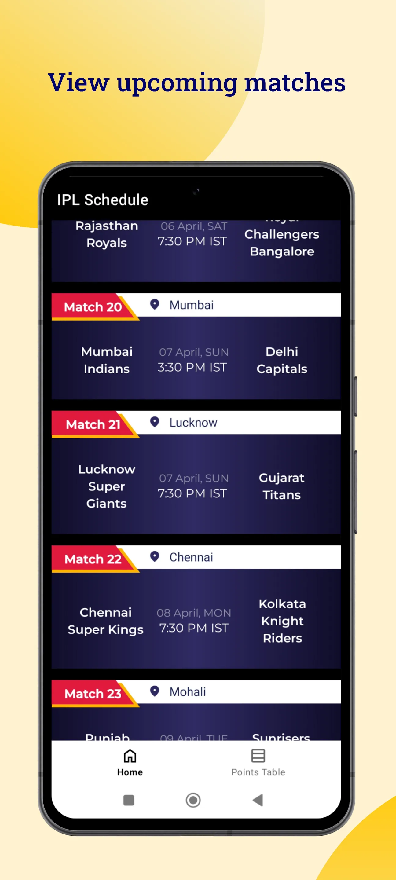 IPL Schedule 2024 | Indus Appstore | Screenshot