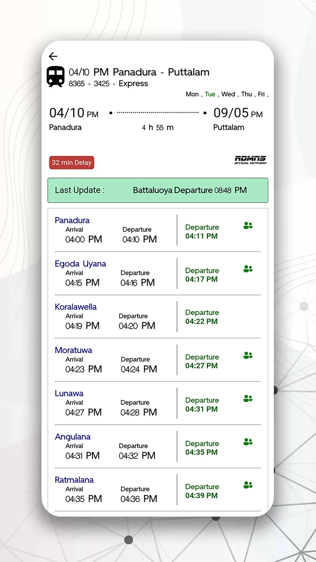 RDMNS.LK : Live Train Alerts | Indus Appstore | Screenshot