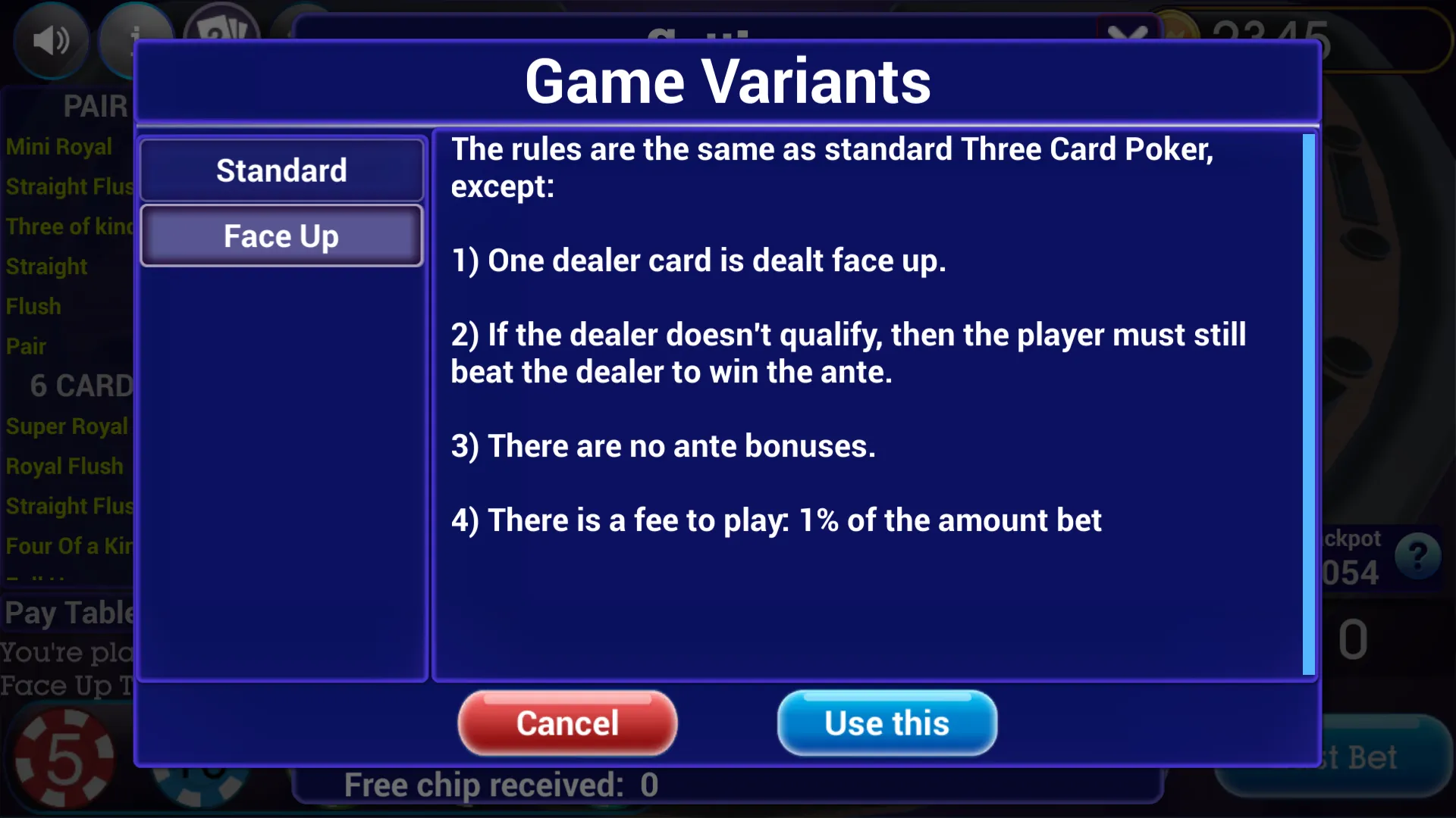 Three Card Poker Texas Holdem | Indus Appstore | Screenshot