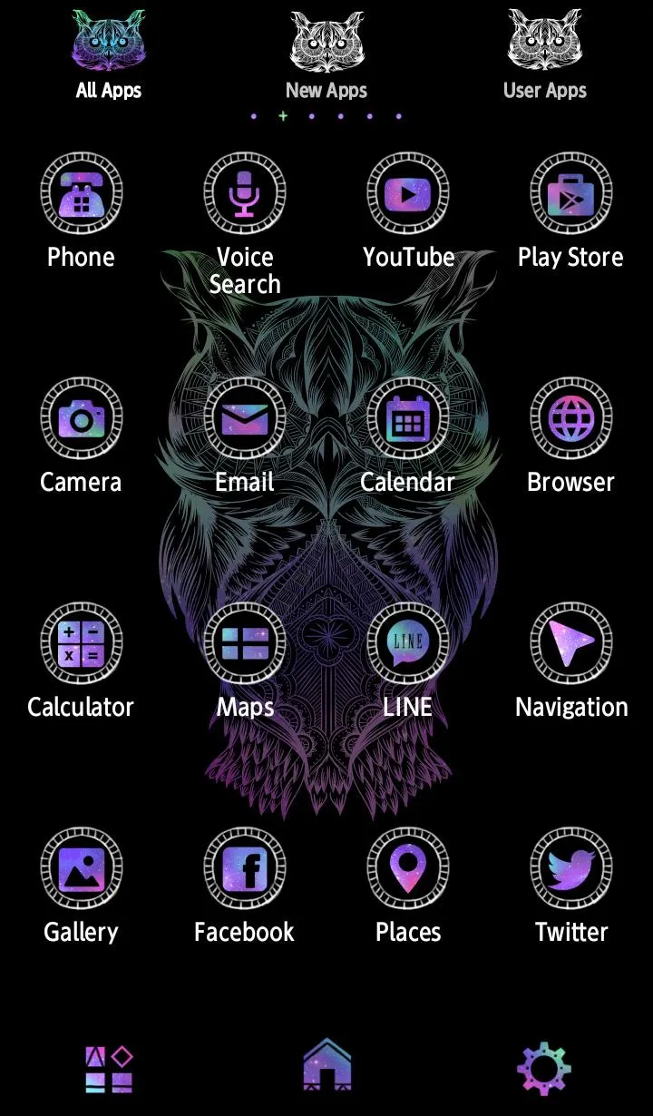 Galaxy Owl Theme +HOME | Indus Appstore | Screenshot