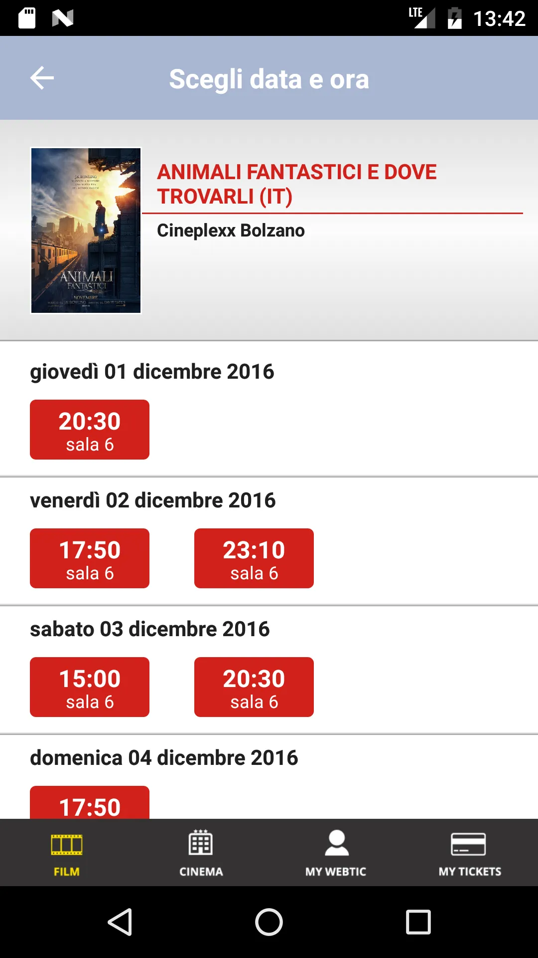 Webtic Cineplexx Bolzano | Indus Appstore | Screenshot