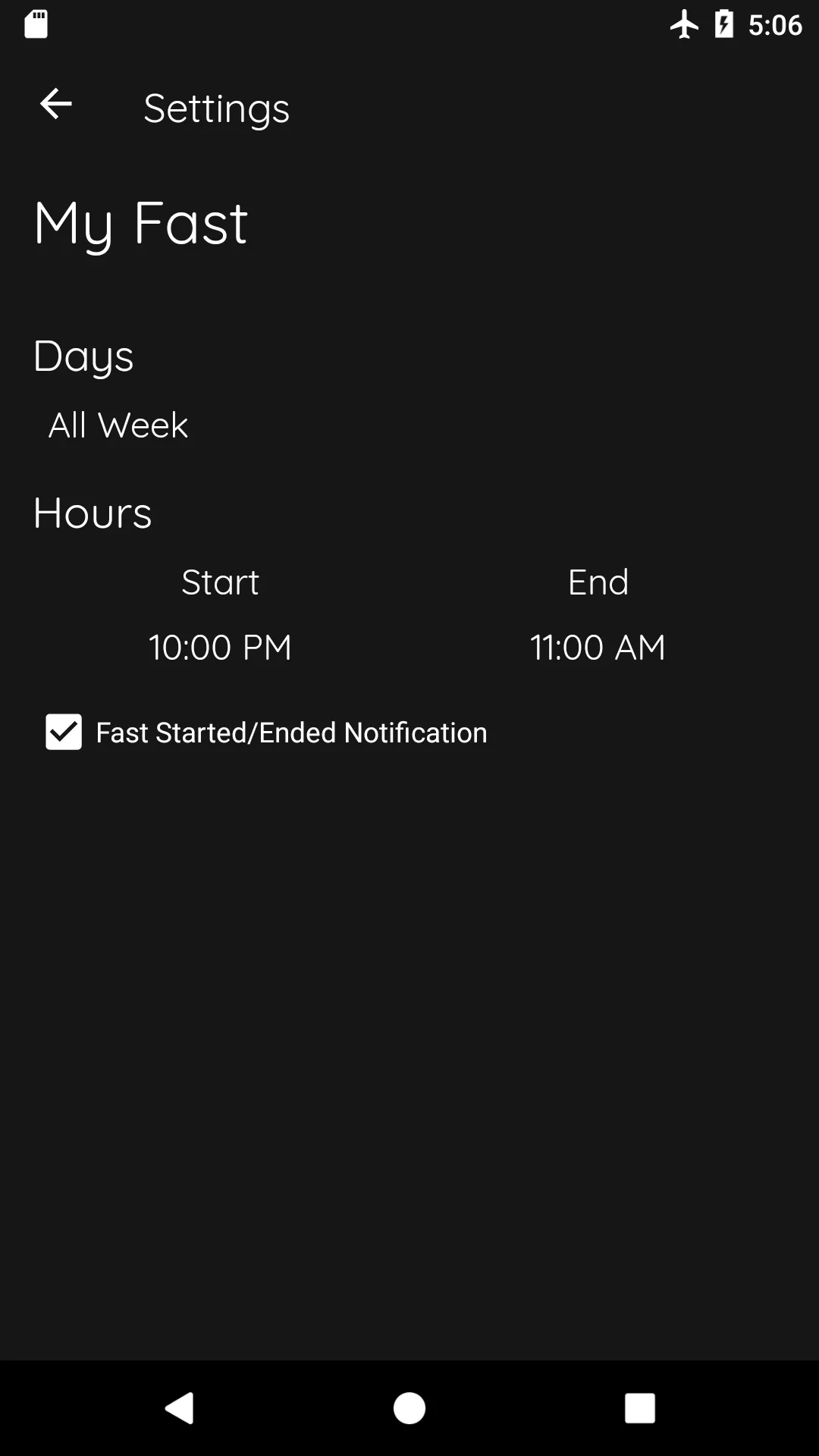 IFtracker - Intermittent Fasti | Indus Appstore | Screenshot