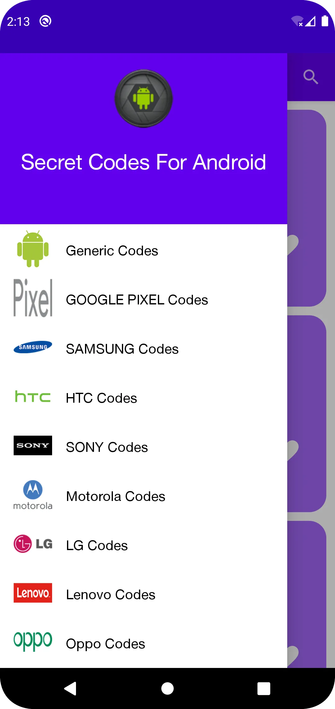 Secret Codes For Android | Indus Appstore | Screenshot