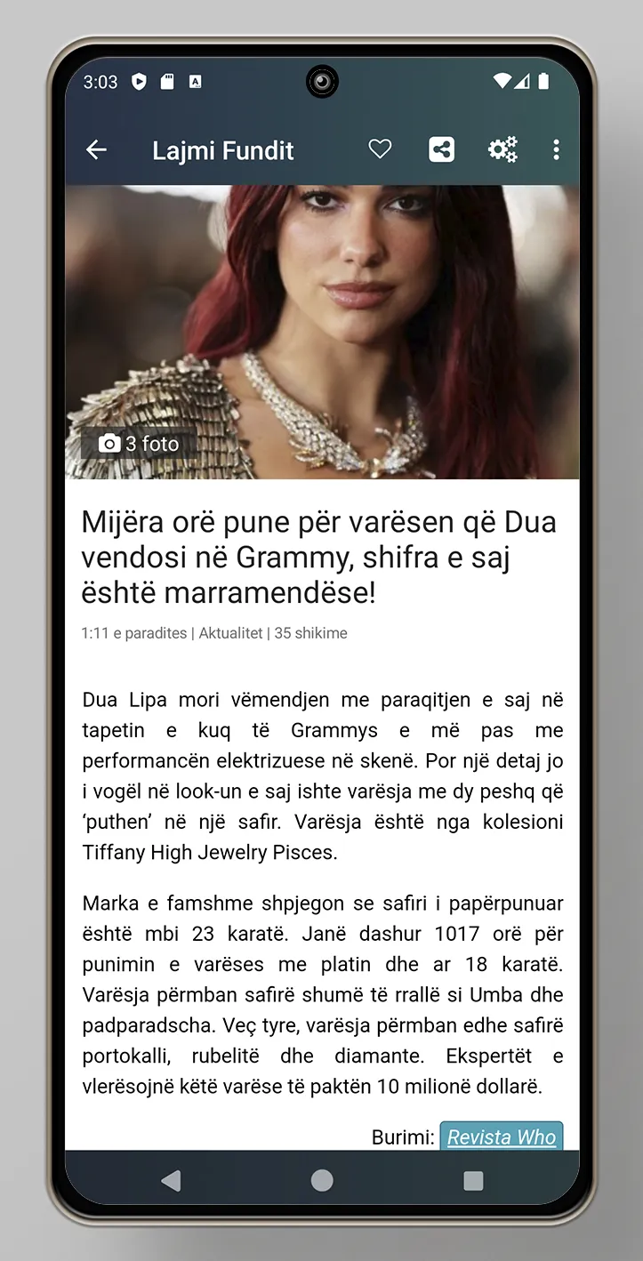 Lajmi Fundit - Shqipëri | Indus Appstore | Screenshot