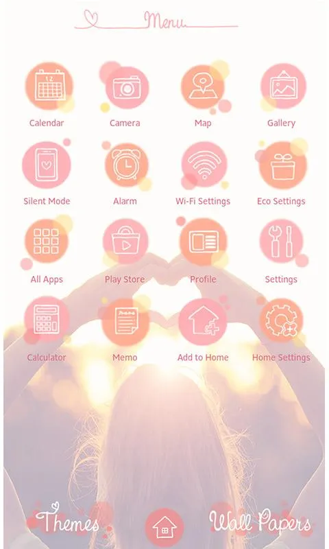 Cute Theme-Hand Heart- | Indus Appstore | Screenshot