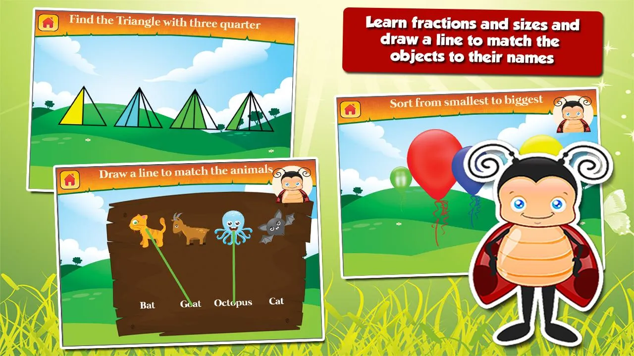 Grade 1 Learning Games: Bugs | Indus Appstore | Screenshot