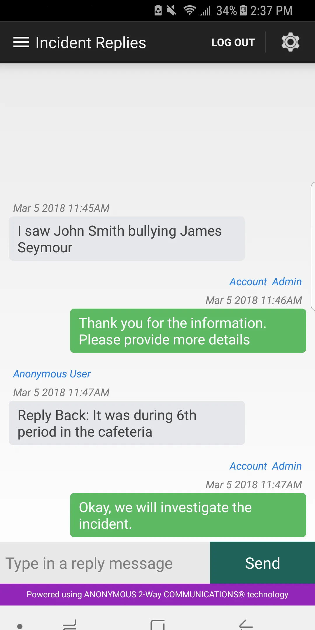 Anonymous Alerts Incident MGT | Indus Appstore | Screenshot