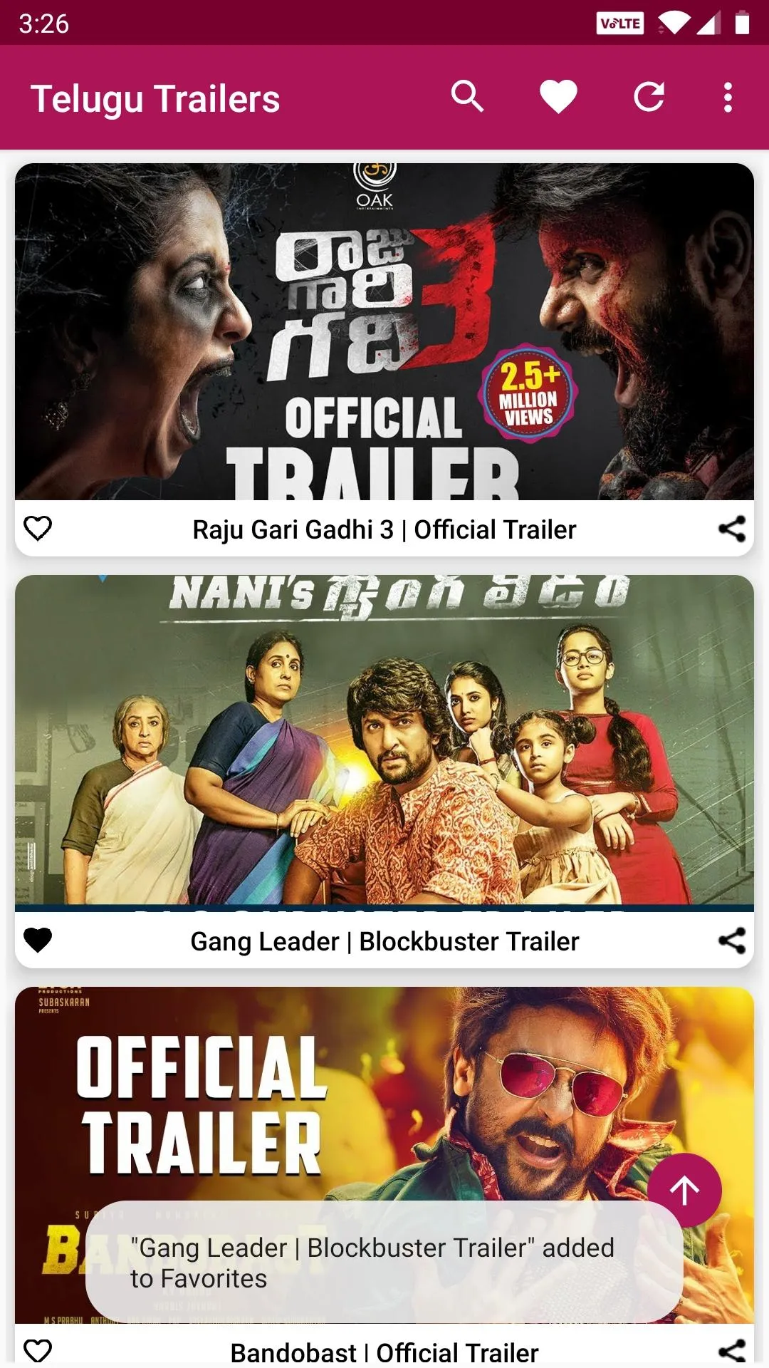 Telugu Movie Trailers | Indus Appstore | Screenshot