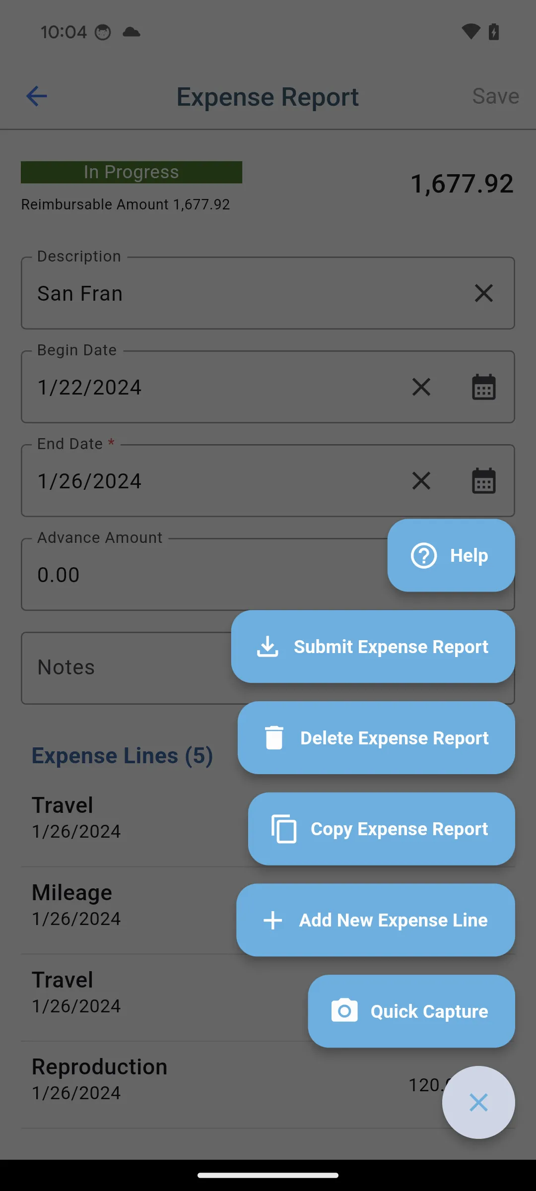 Deltek Expense for Ajera | Indus Appstore | Screenshot