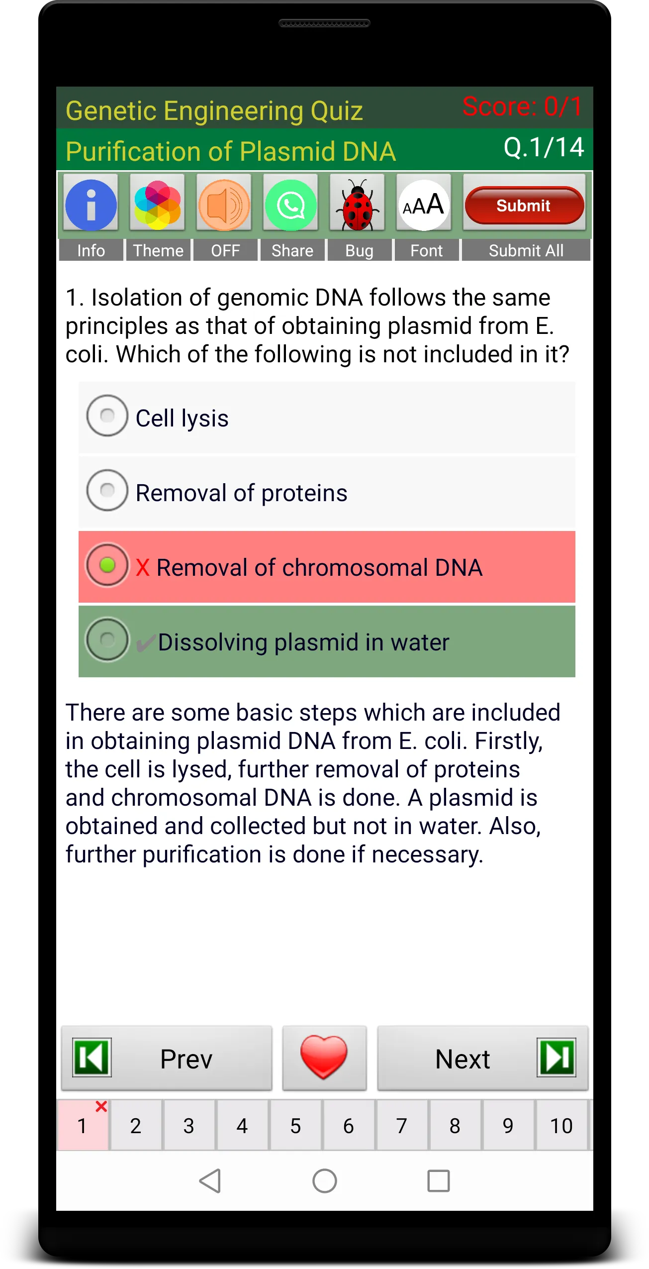 Genetic Engineering Quiz | Indus Appstore | Screenshot