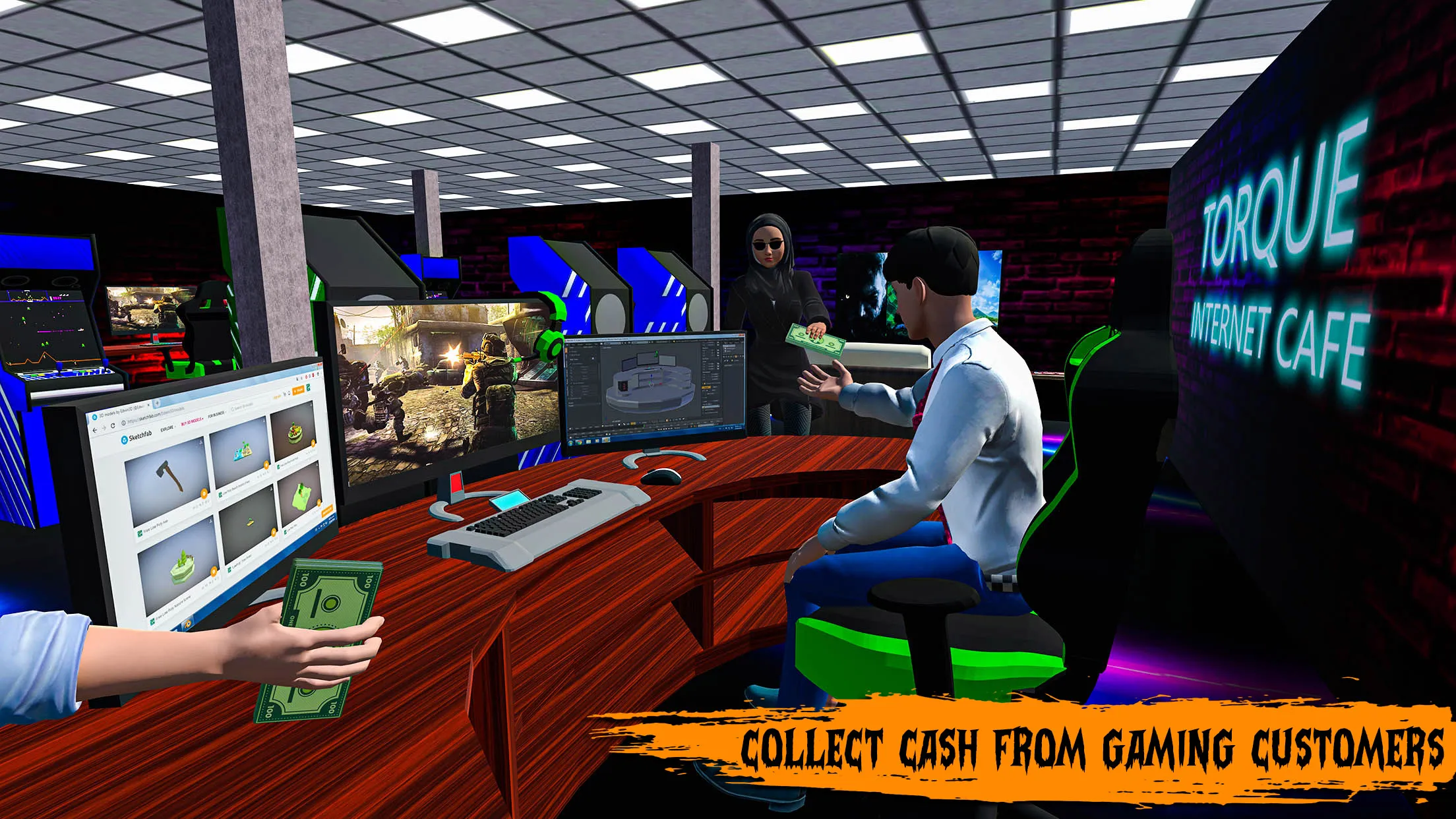 Internet Cyber Cafe Simulator | Indus Appstore | Screenshot