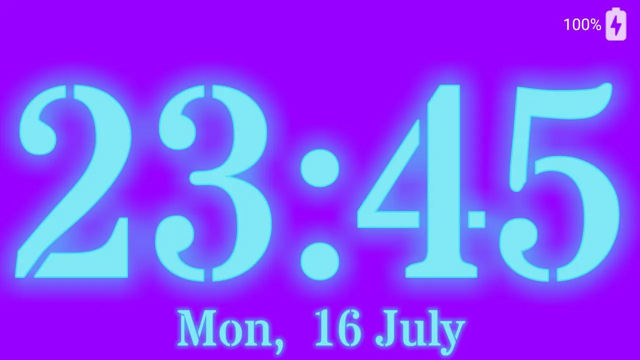 Large Digital Clock Display | Indus Appstore | Screenshot