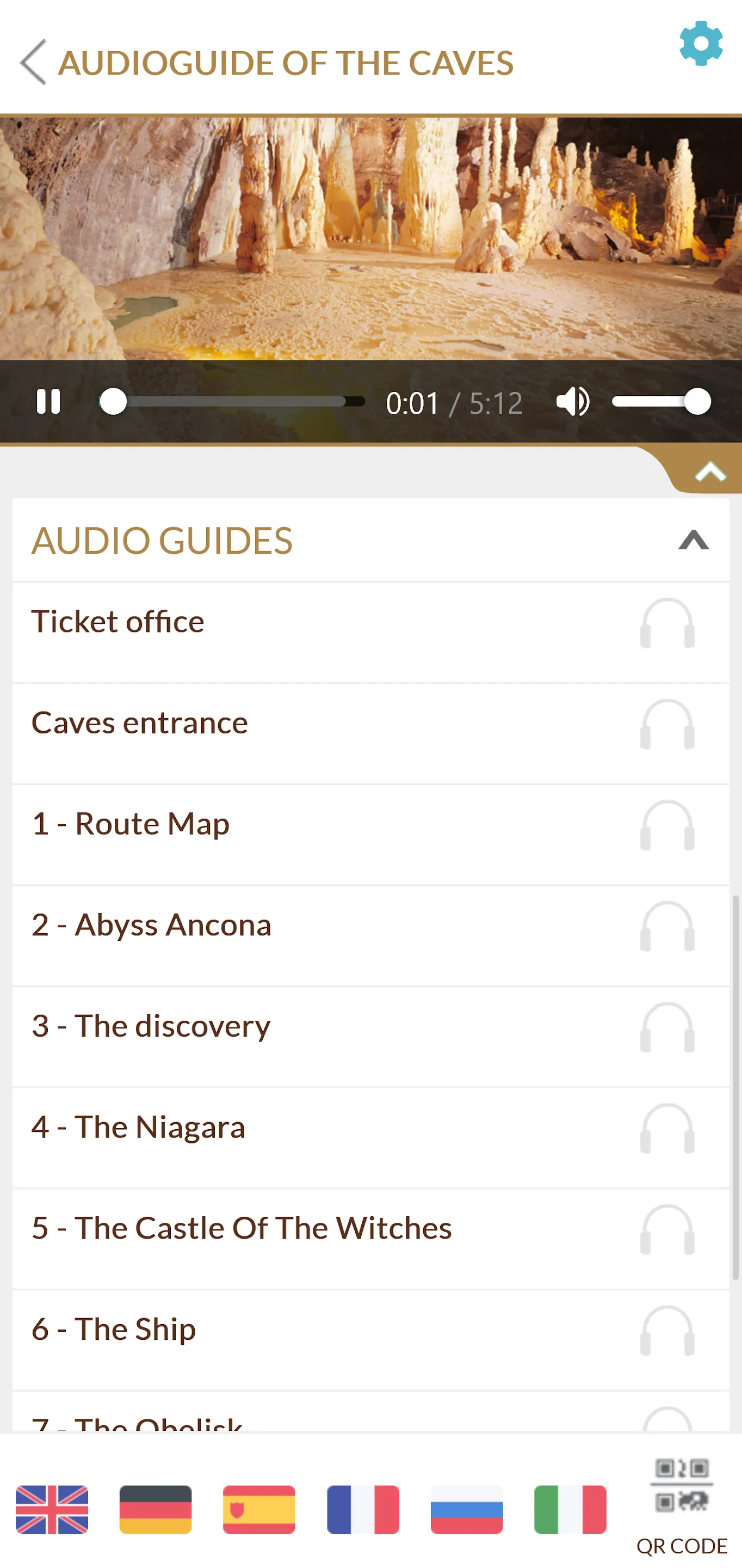 Audio guides Frasassi Caves | Indus Appstore | Screenshot