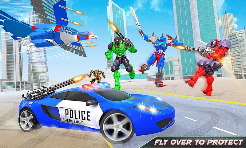 Flying Eagle Robot Car Games | Indus Appstore | Screenshot