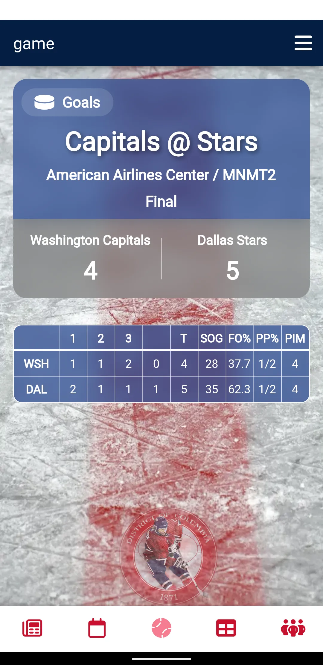 Washington Hockey | Indus Appstore | Screenshot