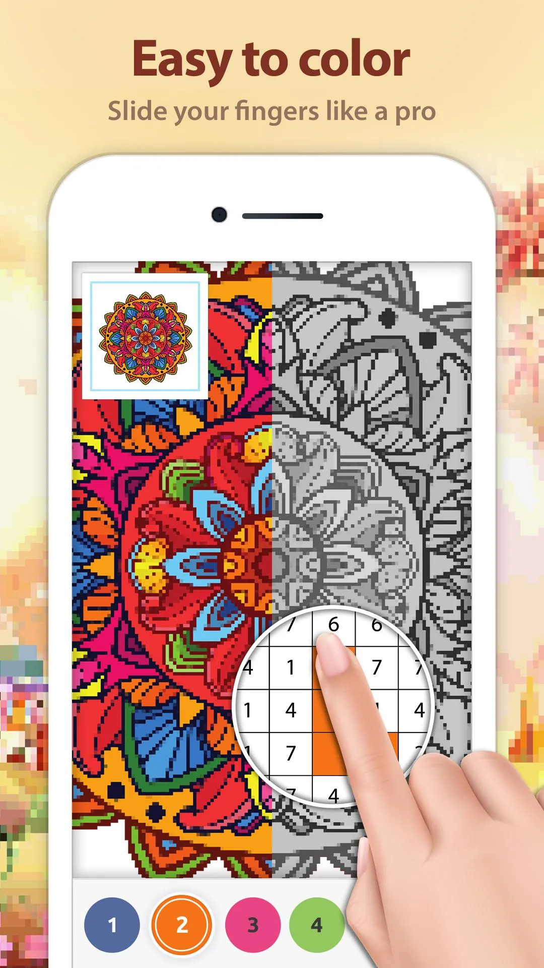 Mandala Color by Number | Indus Appstore | Screenshot