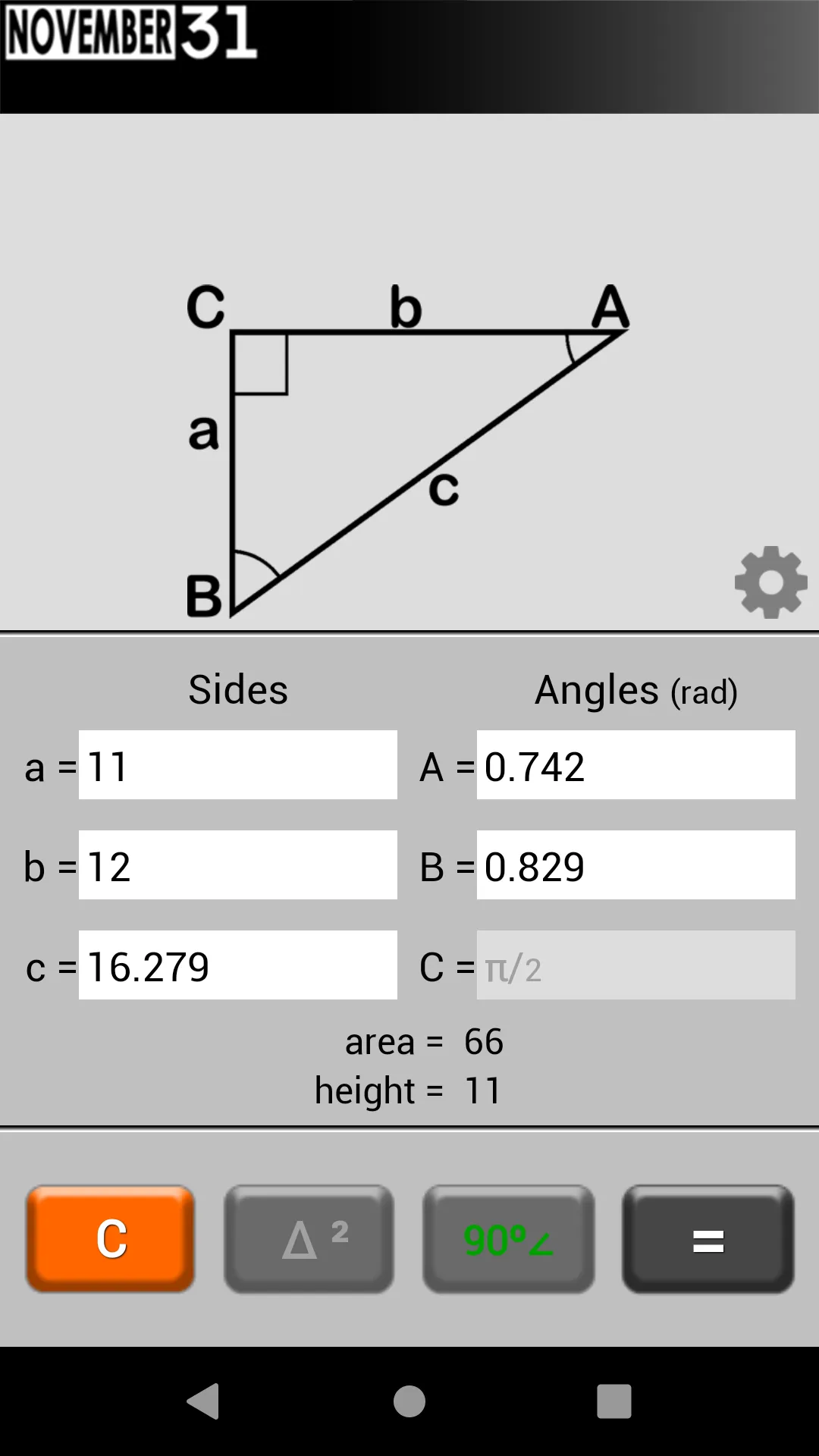 Triangle Calculator | Indus Appstore | Screenshot