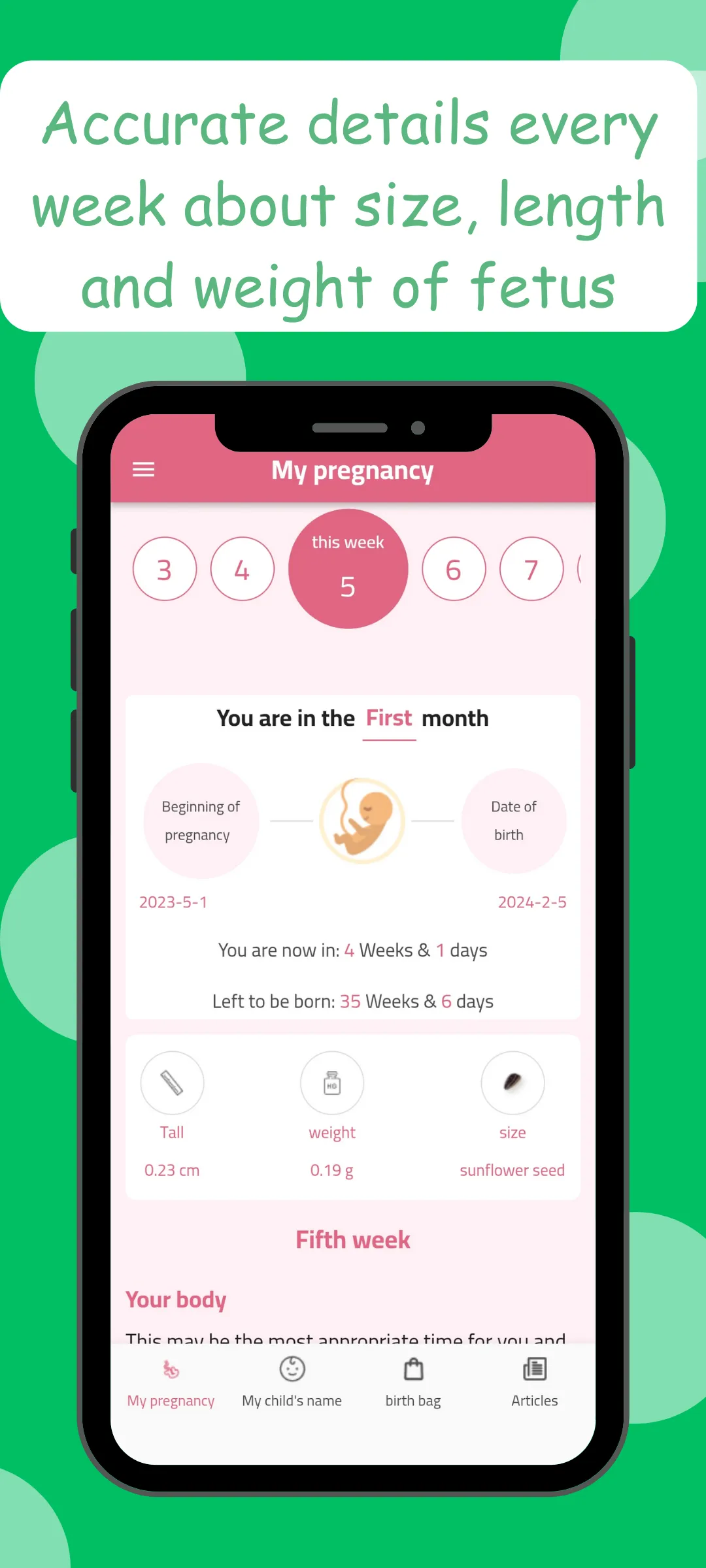 Pregnancy calculator | Tracker | Indus Appstore | Screenshot