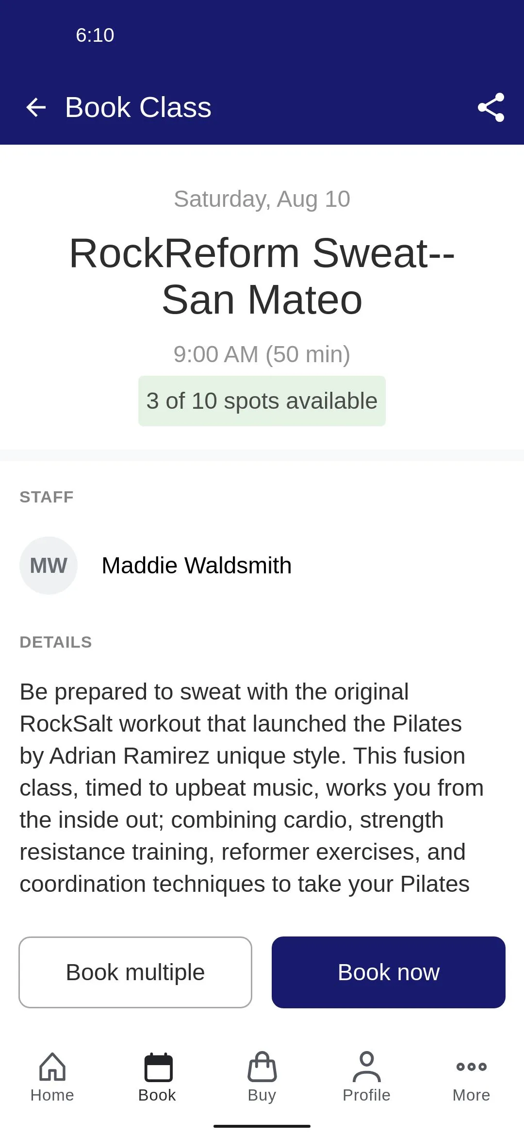 RockSalt Pilates | Indus Appstore | Screenshot