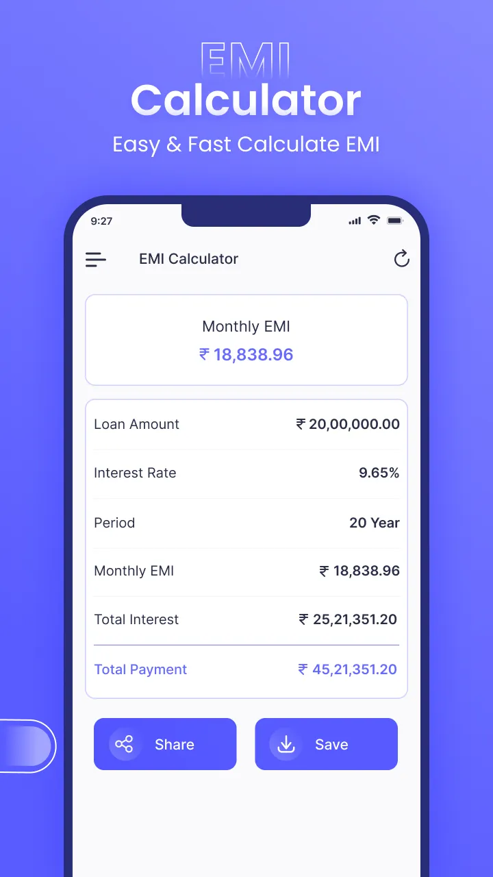 Loan EMI Calculator | Indus Appstore | Screenshot