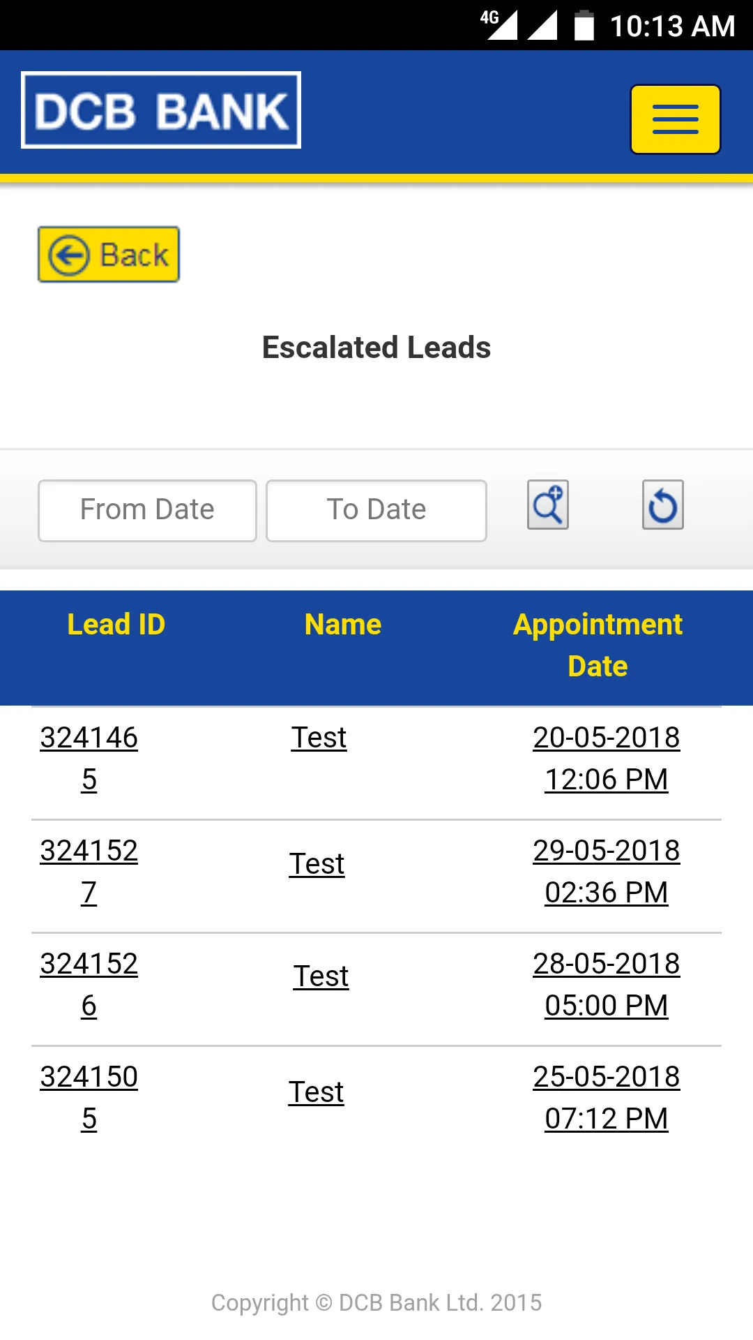 DCB Bank EDSR | Indus Appstore | Screenshot