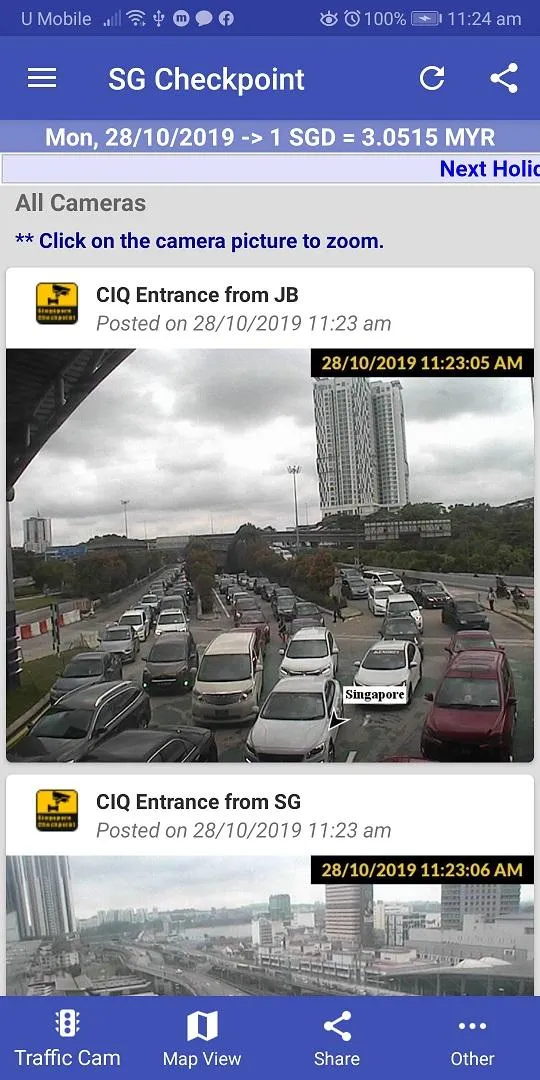 Singapore Checkpoint Traffic | Indus Appstore | Screenshot