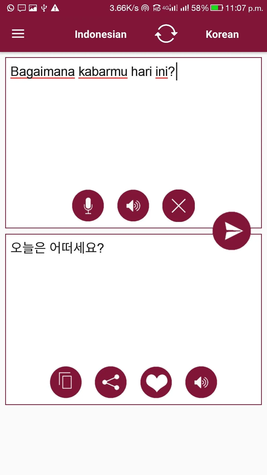 Korean - Indonesian Translator | Indus Appstore | Screenshot