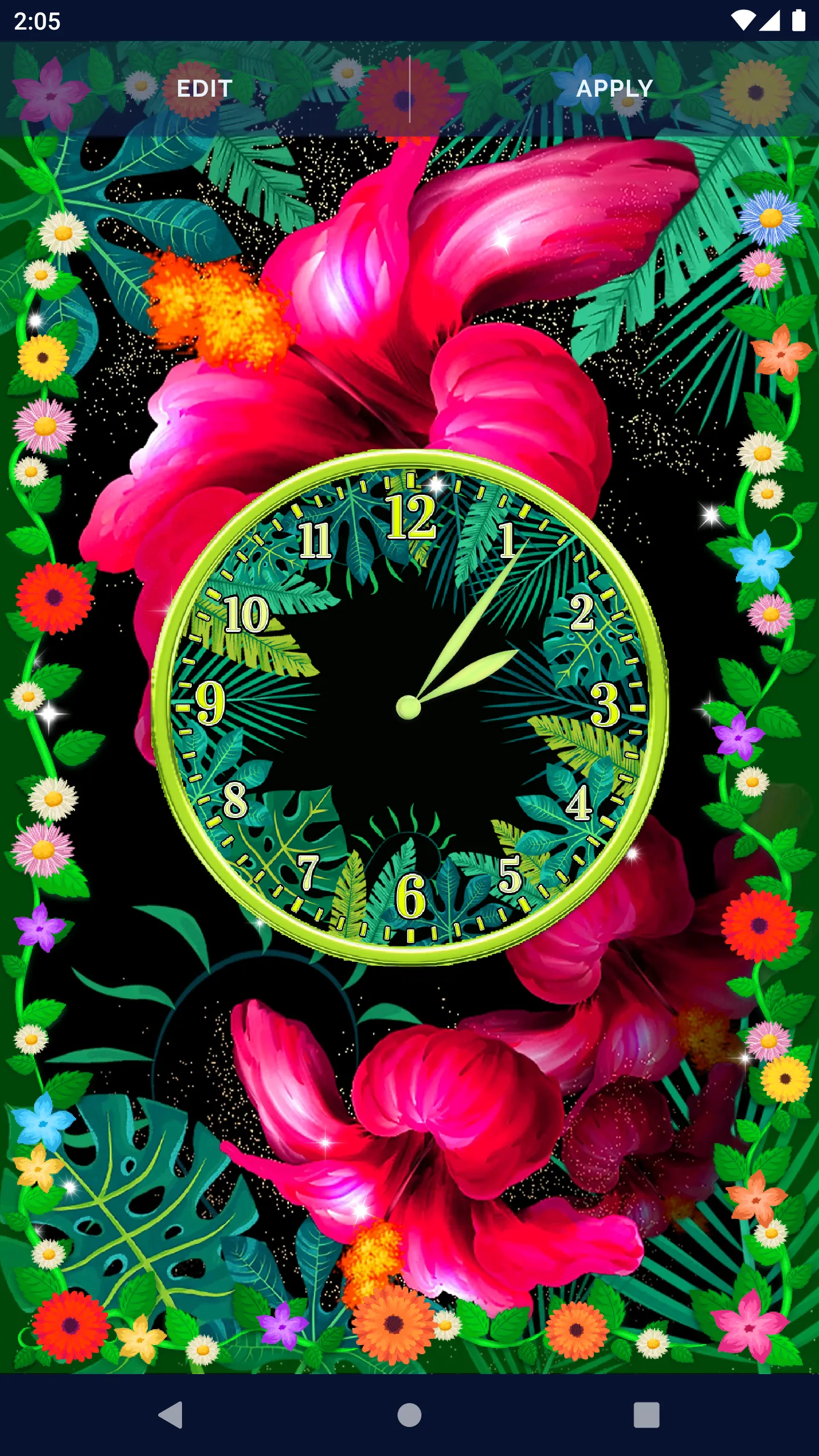 Black Jungle Forest Clock | Indus Appstore | Screenshot