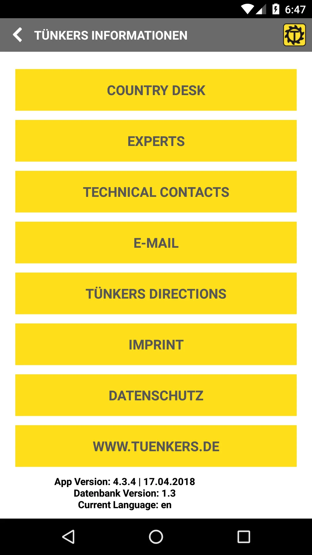 TÜNKERS-Service | Indus Appstore | Screenshot