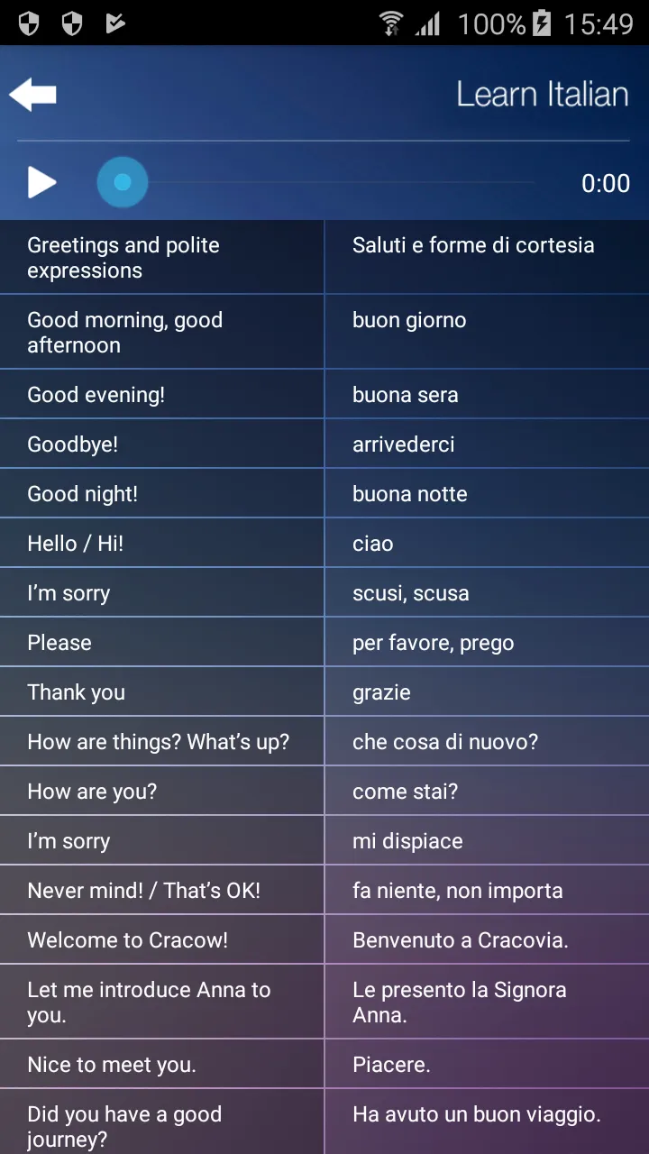 Learn Italian Audio Course | Indus Appstore | Screenshot