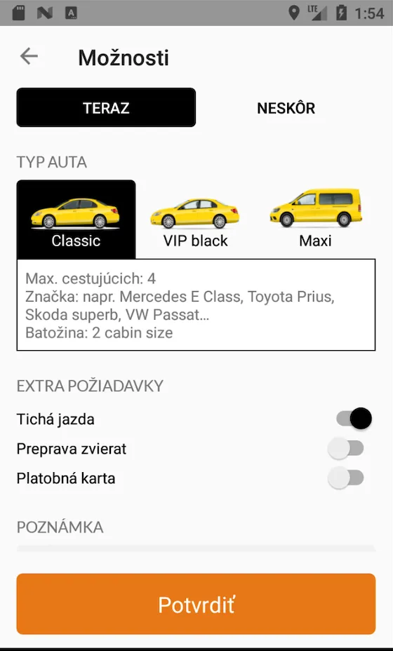 Vip Taxi Zvolen | Indus Appstore | Screenshot