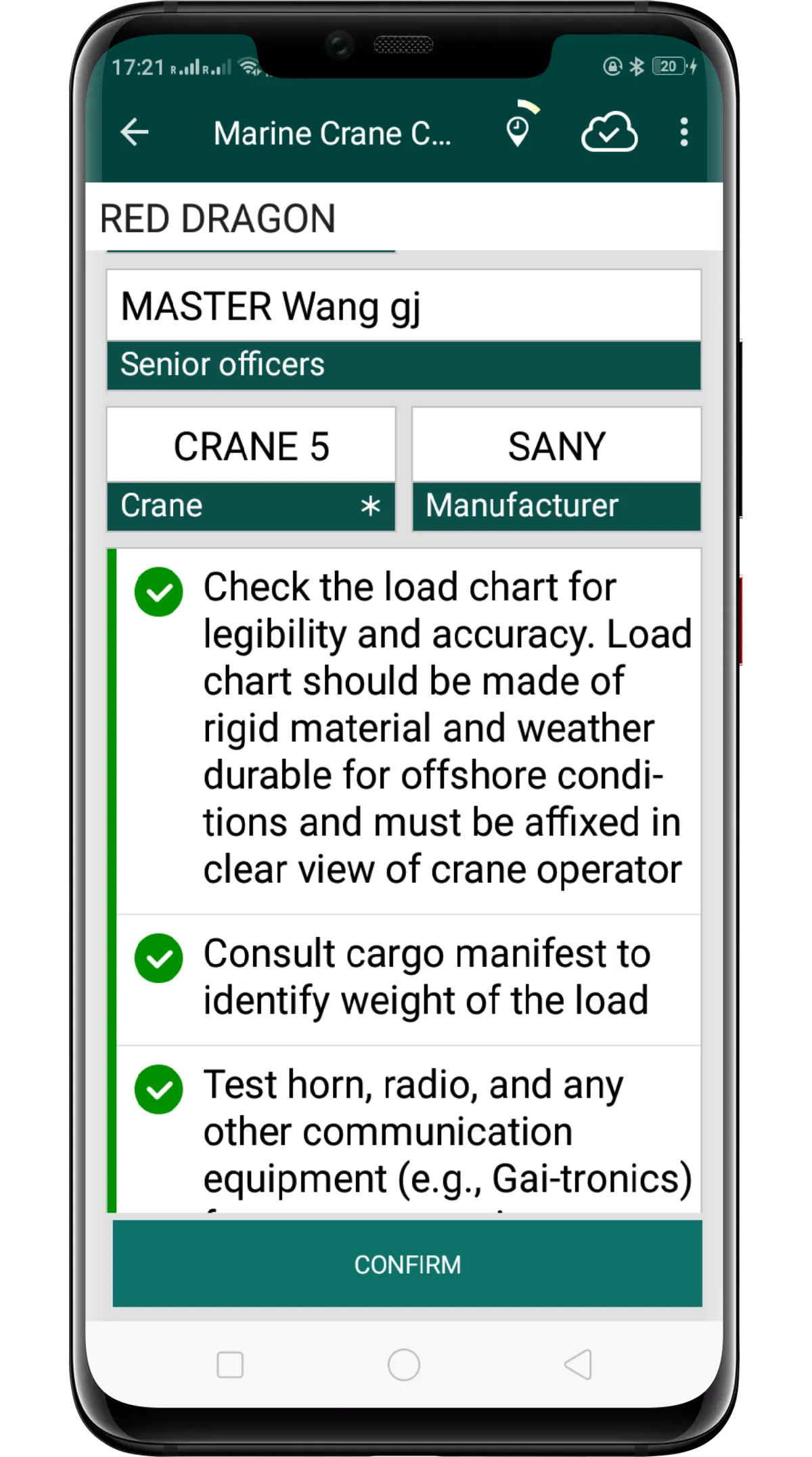 arl Marine Crane Survey | Indus Appstore | Screenshot